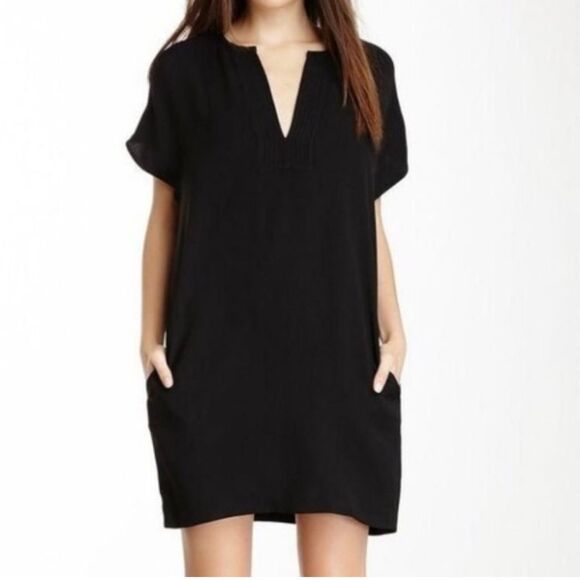 Vince Elegant Black 💯% Silk Dress SMALL - Picture 1 of 12